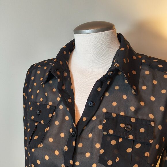 Silk Polka Dot Long Sleeve - Picture 2 of 7